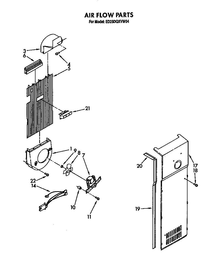 Whirlpool ED25DQXVP04 airflow diagram