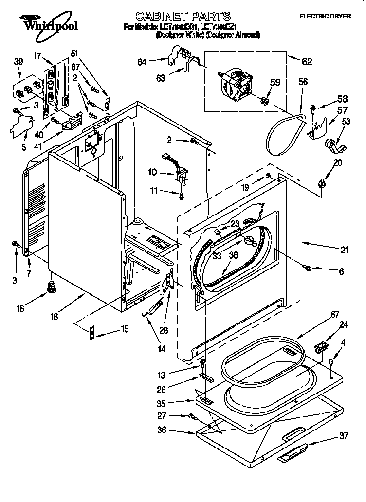 Whirlpool LET7646EQ1 null diagram