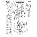 Whirlpool LGR8857EZ1 top and console diagram