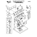 Whirlpool LGC8858EZ1 top and console diagram