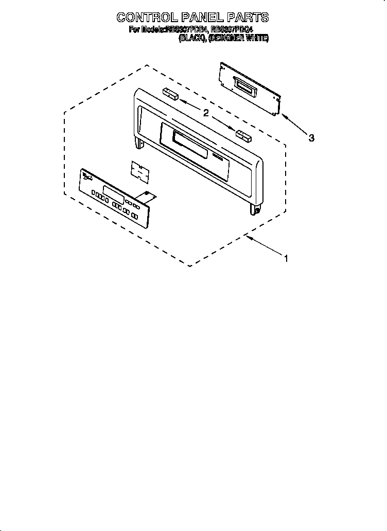 Whirlpool RBS307PDQ4 control panel diagram