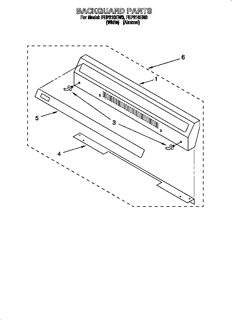 Roper FEP210EW0 backguard diagram