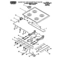 Roper FGP300EN0 cooktop and manifold diagram