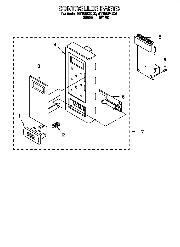Whirlpool MT1066XBB0 controller diagram