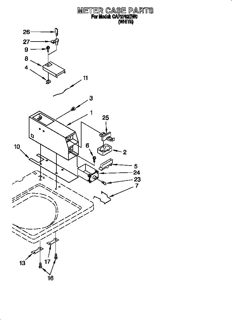 Whirlpool CAP2762EW0 meter case diagram