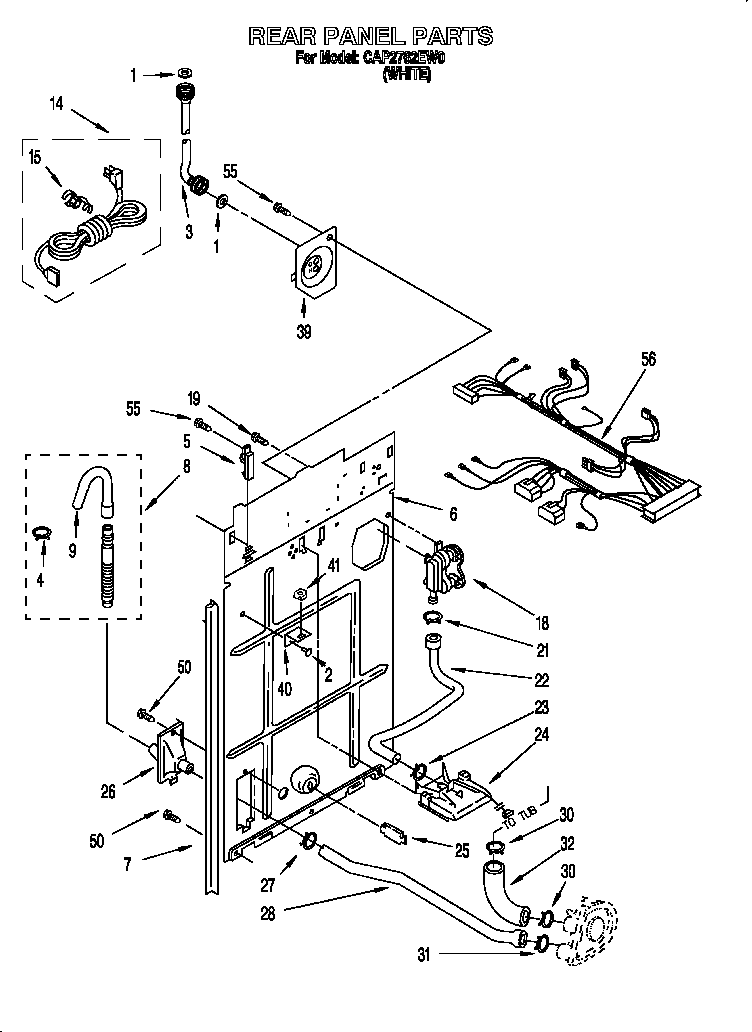 Whirlpool CAP2762EW0 rear panel diagram