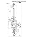 Whirlpool CAP2762EW0 brake and drive tube diagram