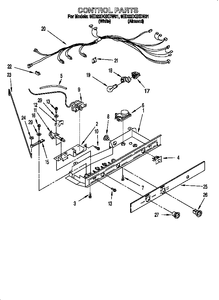 Whirlpool 9ED22DQXDW01 control diagram