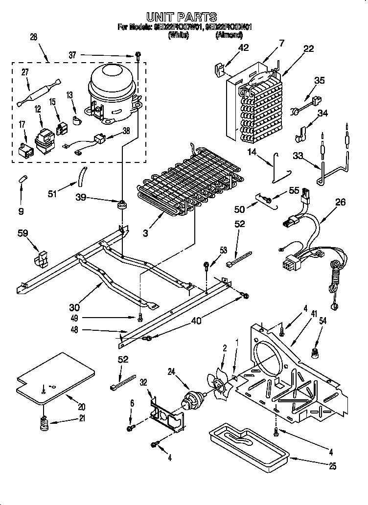 Whirlpool 9ED22PKXDW01 unit diagram