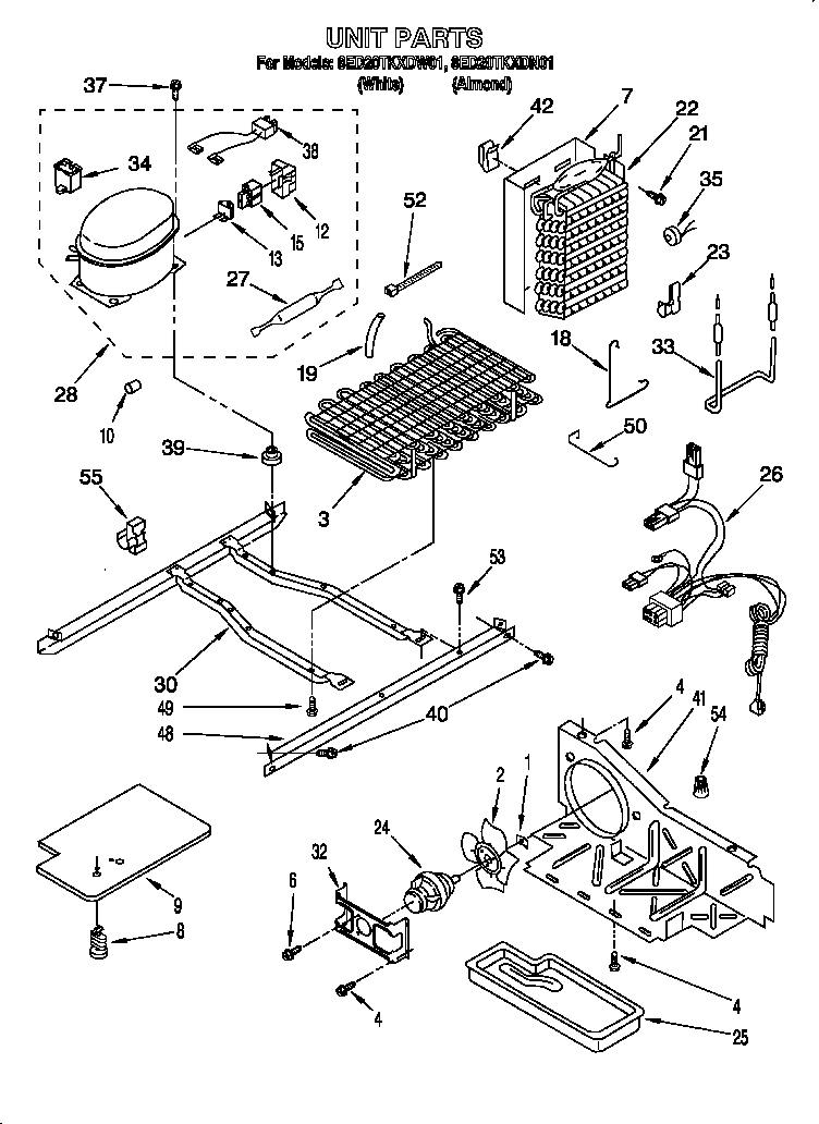 Whirlpool 8ED20TKXDN01 unit diagram