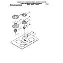 KitchenAid KGCT305EAL0 cooktop, burner and grate diagram