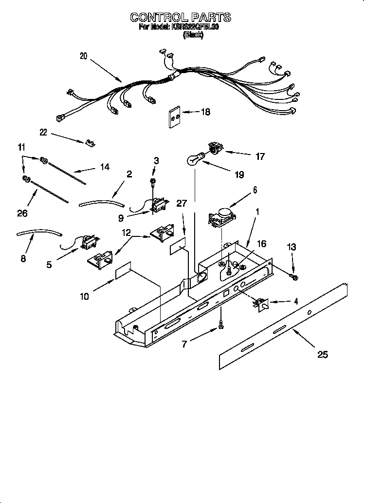 KitchenAid KSRS22QFBL00 control diagram