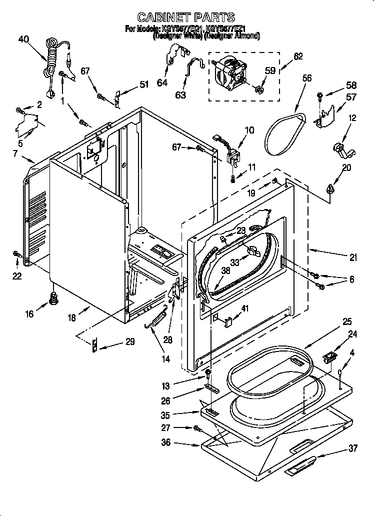 KitchenAid KGYS677EQ1 cabinet diagram