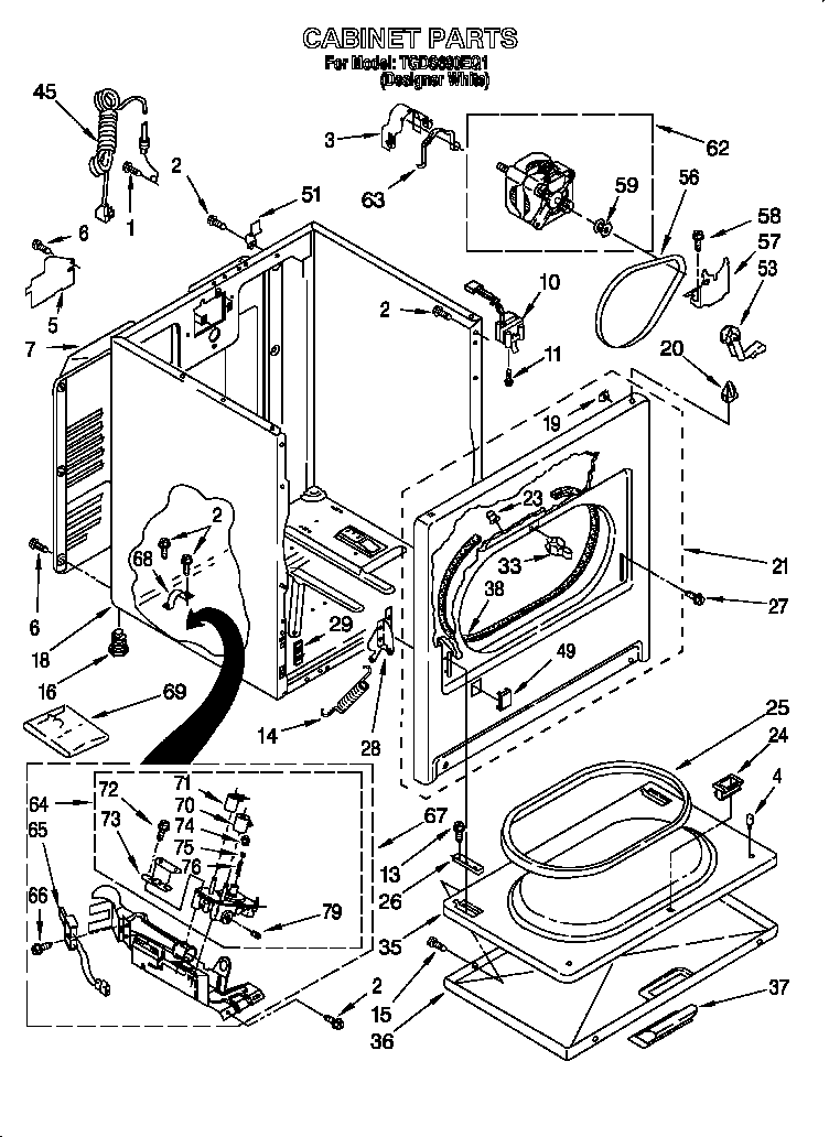 Estate TGDS680EQ1 cabinet diagram