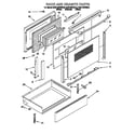 KitchenAid KGST307BWH2 door and drawer diagram
