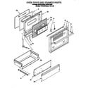 Whirlpool SF378PEWQ0 oven door and drawer diagram