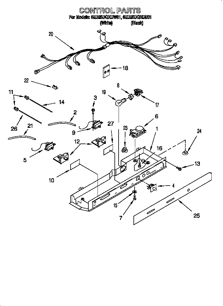 Whirlpool 6ED25DQXDB01 control diagram