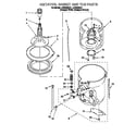 Whirlpool LCR5232DZ1 agitator, basket and tub diagram