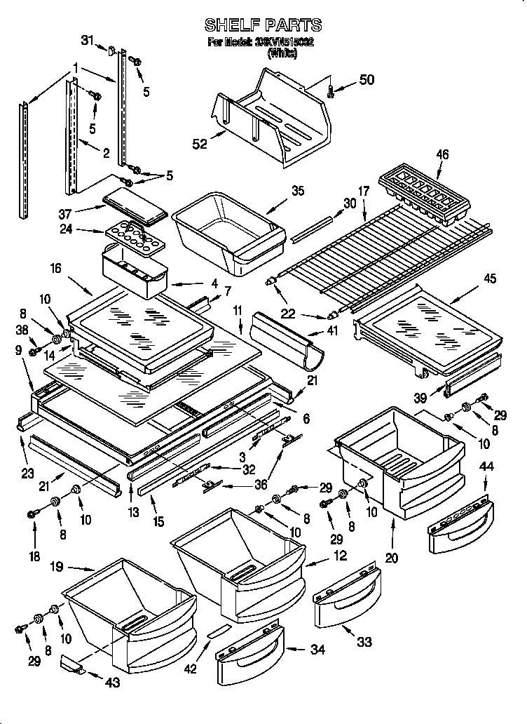Bauknecht 3XKVN515002 shelf diagram