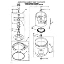 Whirlpool LSL9345EQ1 agitator, basket and tub diagram