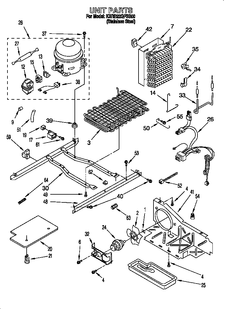 KitchenAid KSRB22QFSS00 unit diagram