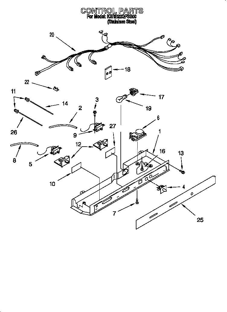 KitchenAid KSRB22QFSS00 control diagram