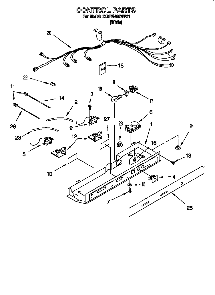 Whirlpool 3XARG498WP01 control diagram