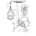 Whirlpool LCR5232DZ2 agitator, basket and tub diagram