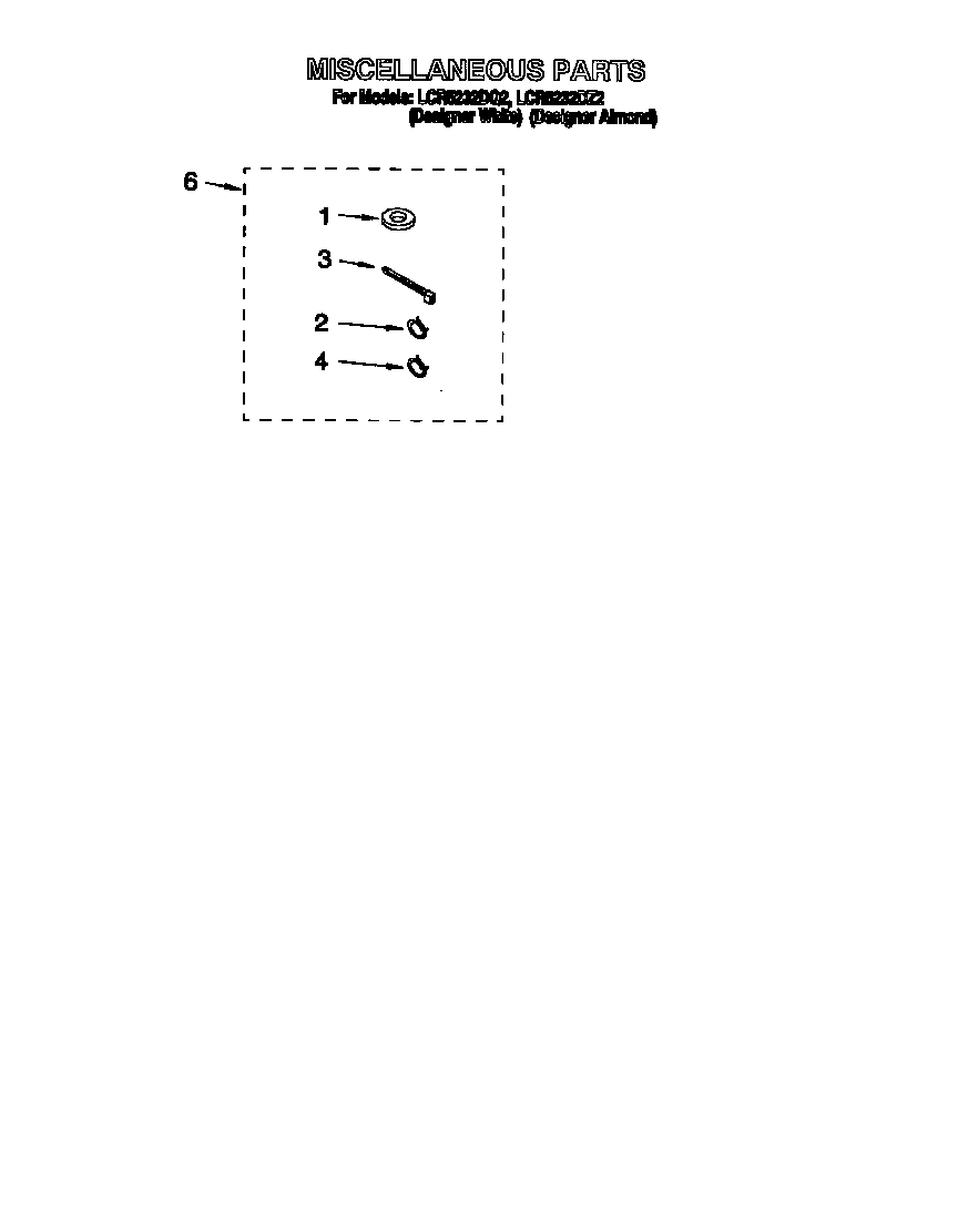 Whirlpool LCR5232DZ2 miscellaneous diagram