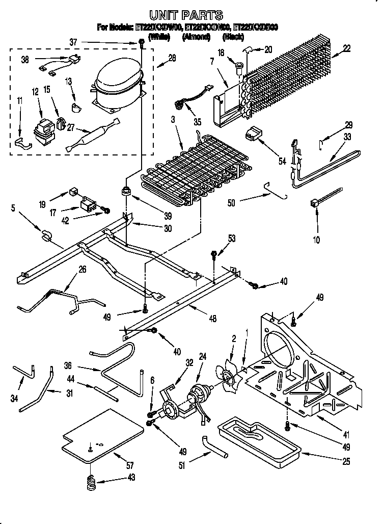 Whirlpool ET22DKXDB00 unit diagram