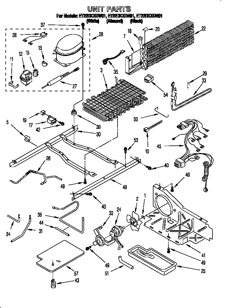 Whirlpool ET22DKXDN01 unit diagram