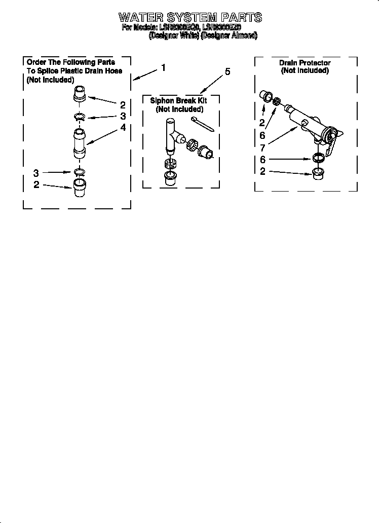 Whirlpool LSR8300EZ0 water system diagram