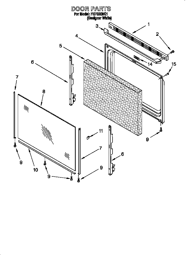 Roper FEP330EQ1 door diagram