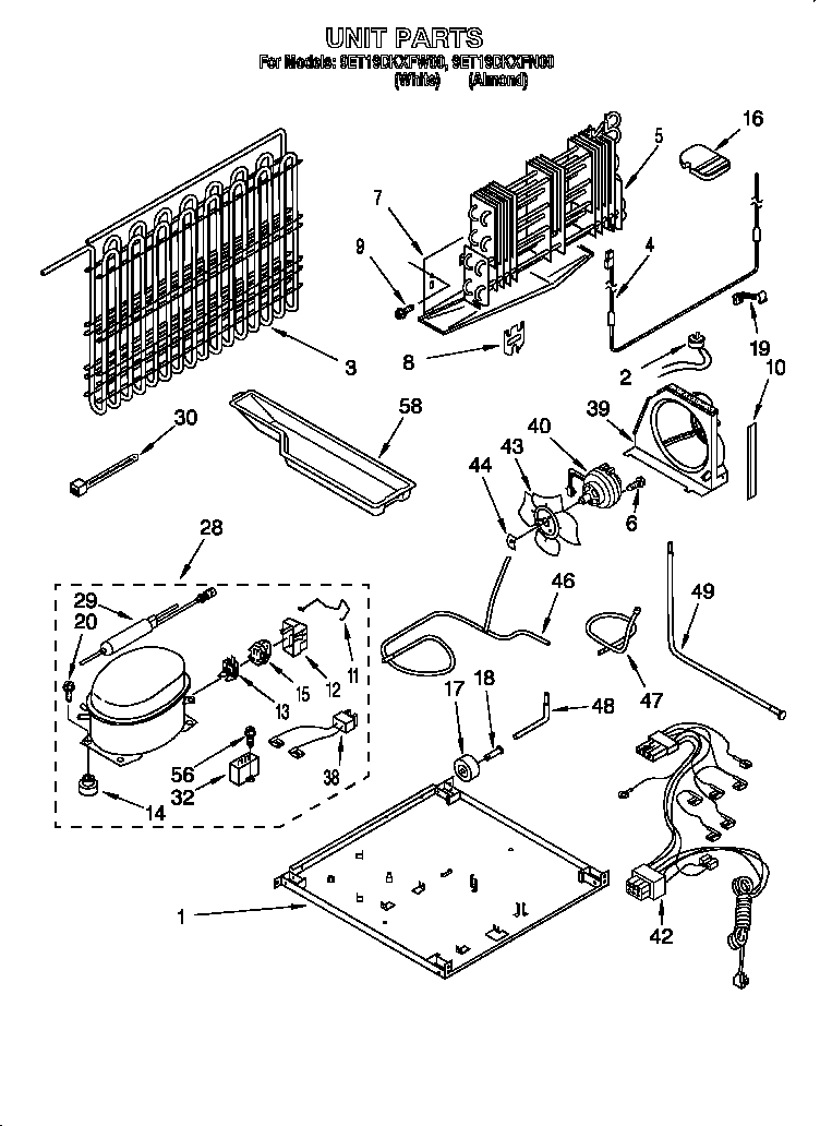 Whirlpool 9ET19DKXFW00 unit diagram