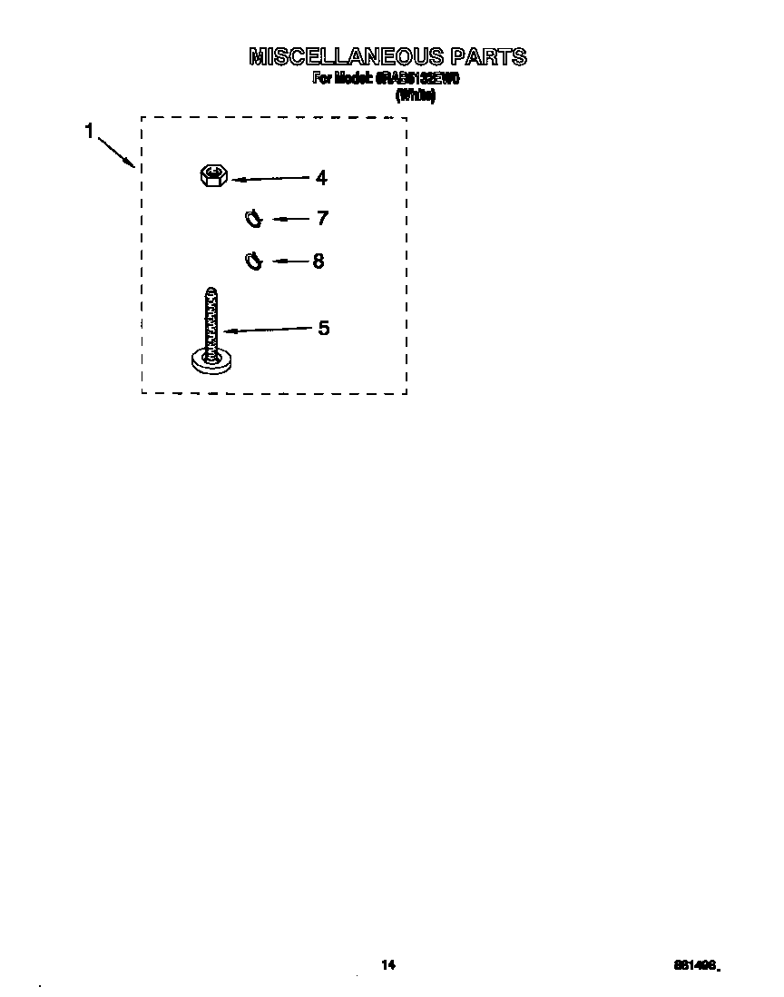 Whirlpool 6RAB5132EW0 miscellaneous diagram