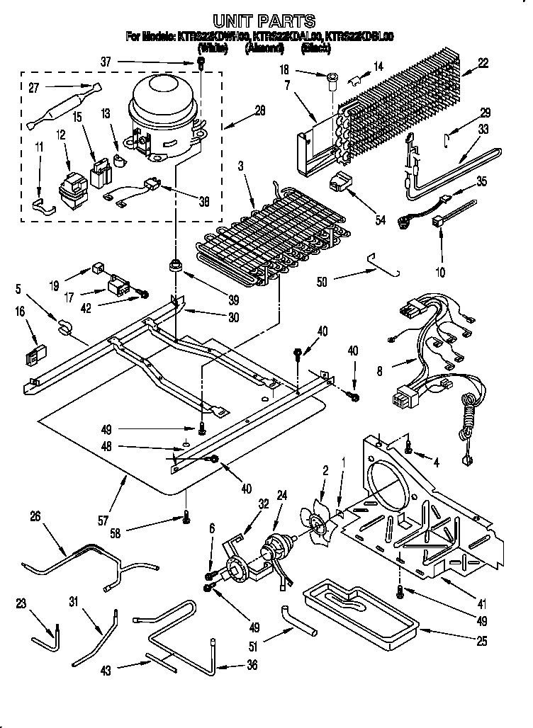 KitchenAid KTRS22KDWH00 unit diagram
