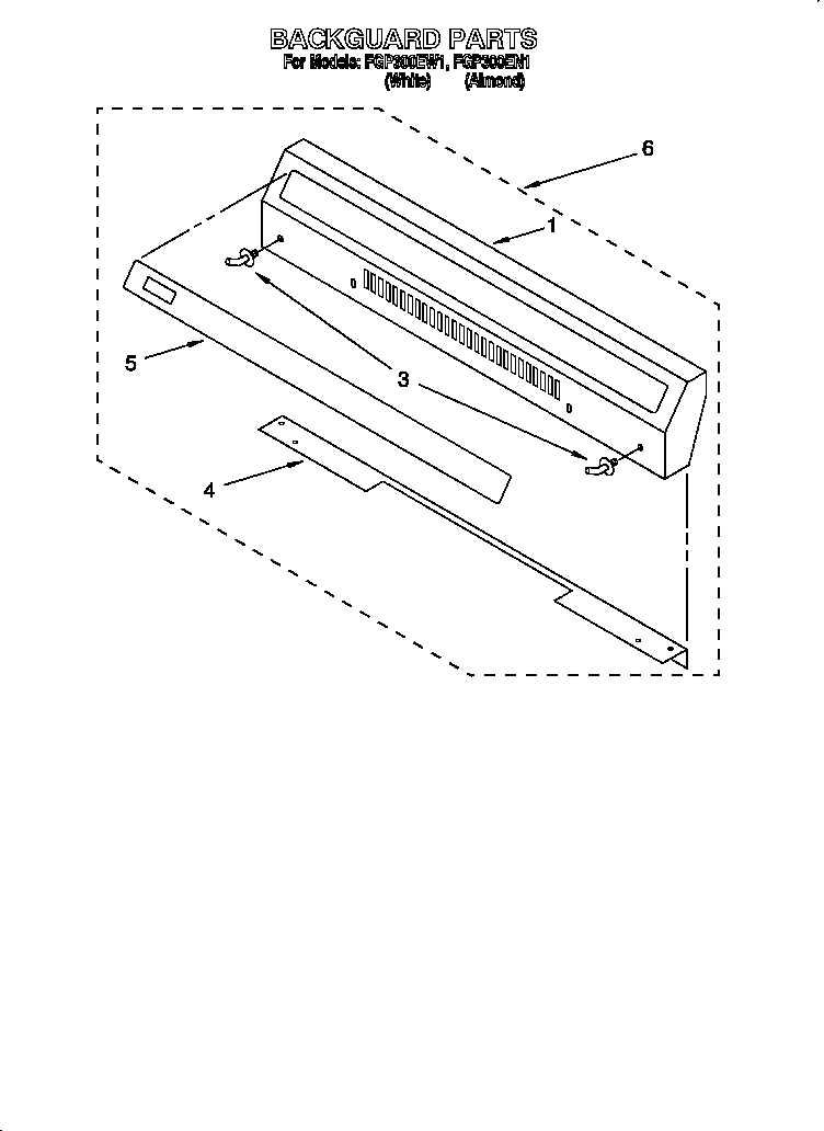 Roper FGP300EW1 backguard diagram