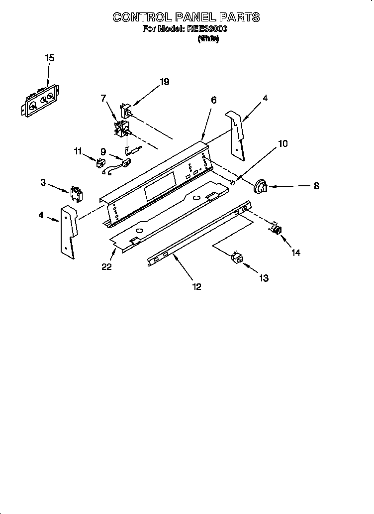 Roper REE33000 control panel diagram