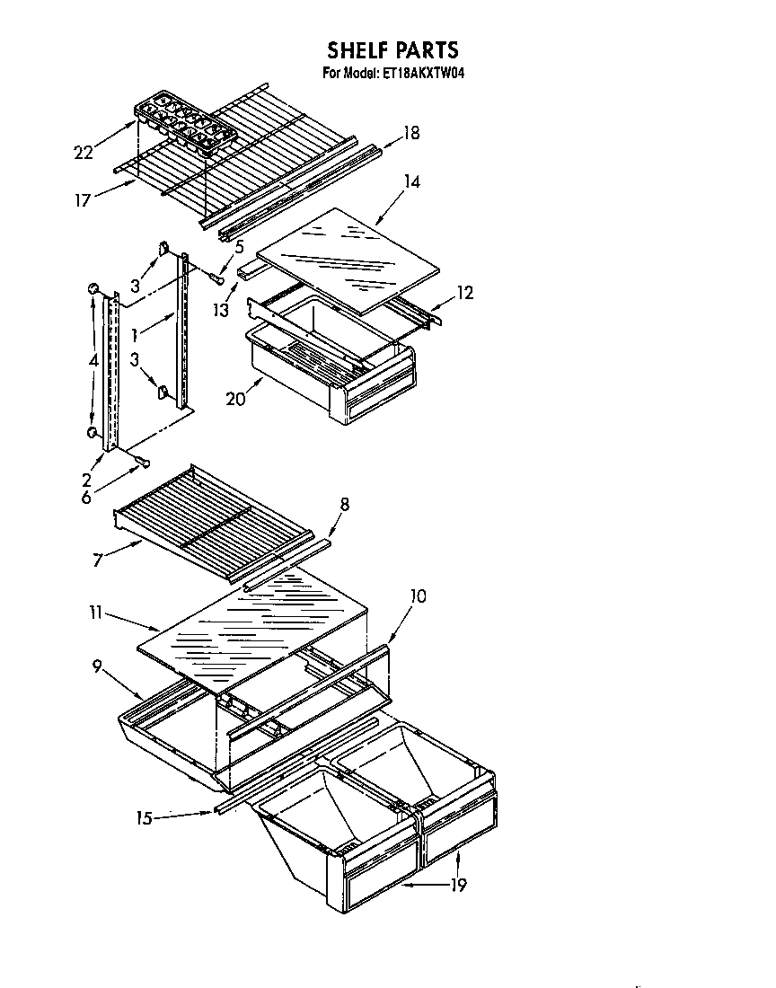 Whirlpool ET18AKXTW04 shelf diagram
