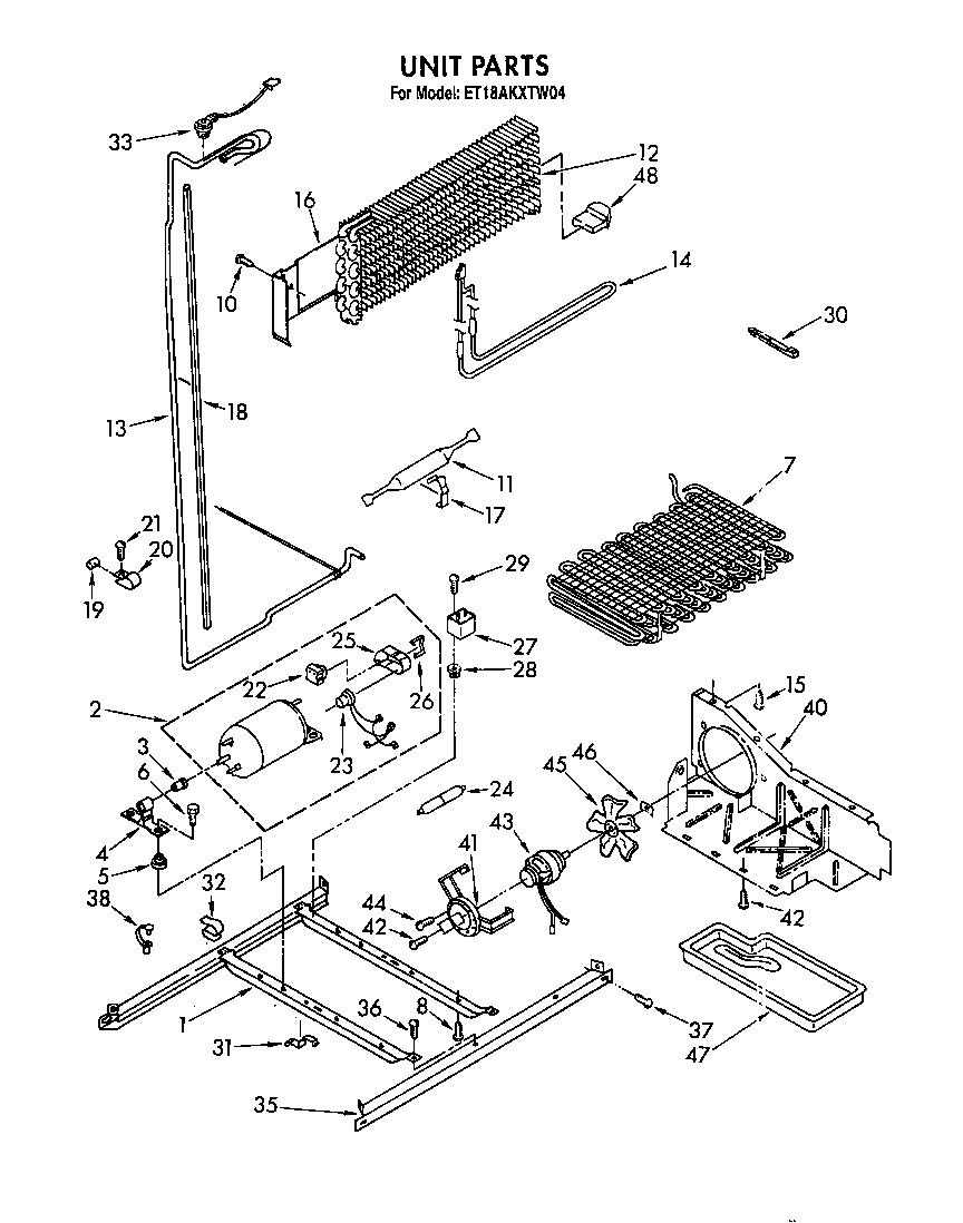 Whirlpool ET18AKXTW04 unit diagram