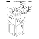 Whirlpool CAW2762EW0 top and cabinet diagram