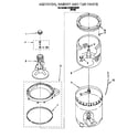 Whirlpool CAW2762EW0 agitator, basket and tub diagram