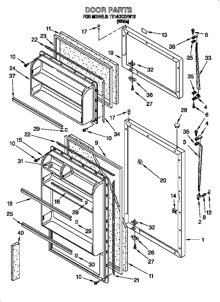 Estate TT14DKXEW12 door diagram