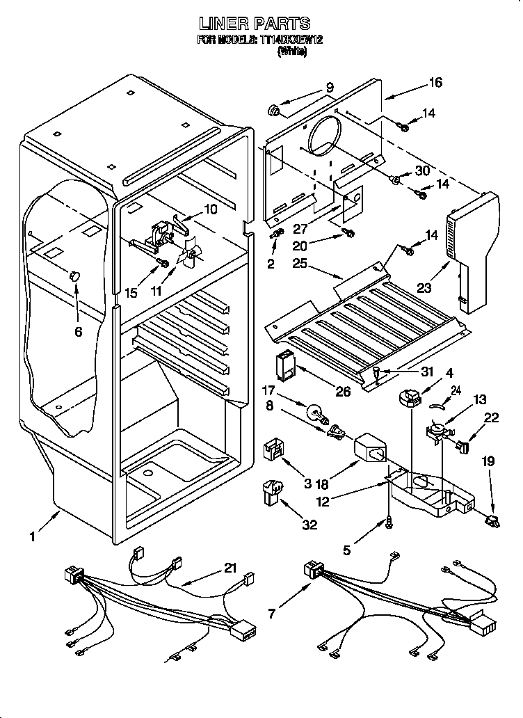 Estate TT14DKXEW12 liner diagram