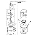Whirlpool 8LSR6132FQ0 agitator, basket and tub diagram