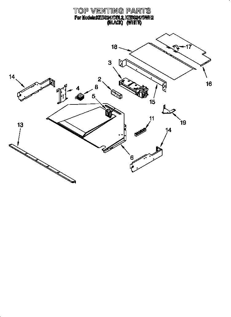 KitchenAid KEBS247DBL2 top venting diagram