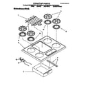 KitchenAid KGCG260SWH4 cooktop diagram