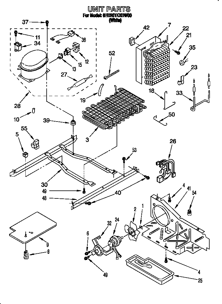 Whirlpool 6ED20TKXDW00 unit diagram