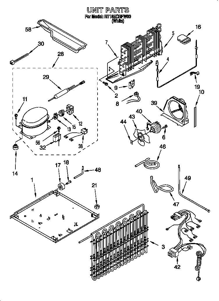 Roper RT18ECRFW00 unit diagram