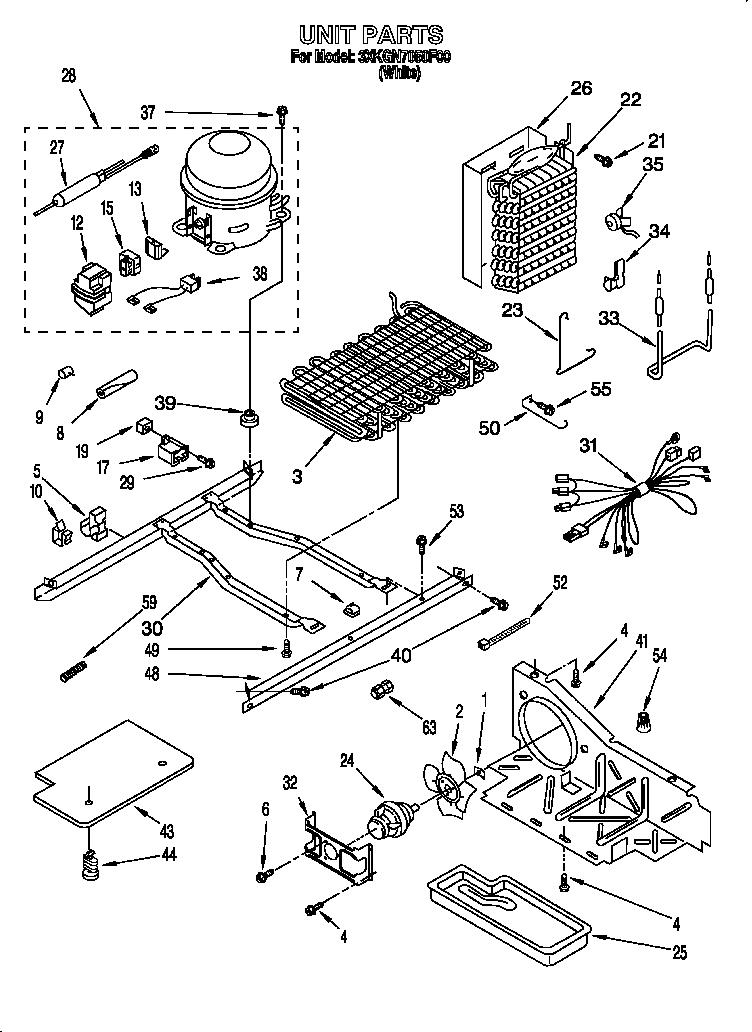 Bauknecht 3XKGN7050F00 unit diagram